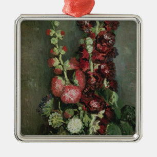 Vincent van Gogh   Vase of Hollyhocks, 1886 Metal Ornament