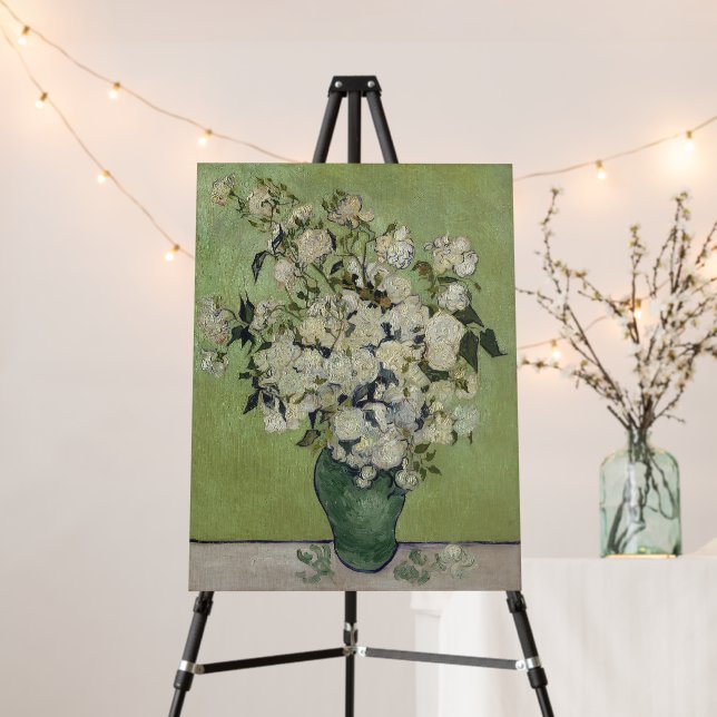 Vincent Van Gogh, Vase of Roses, Roses In The Vase Foam Board (In Situ (Stand))