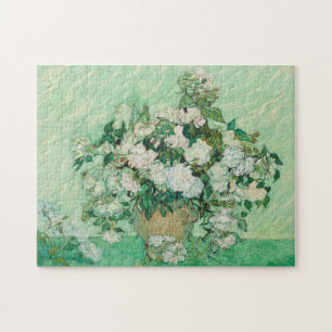 Vincent Van Gogh, Vase of Roses, Roses In The Vase Jigsaw Puzzle