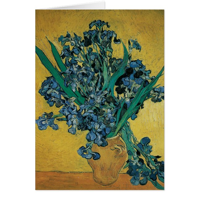Vincent van Gogh - Vase w Irises Yellow Background (Front)