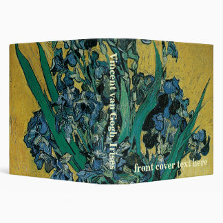 Vincent van Gogh - Vase w Irises Yellow Background Binder