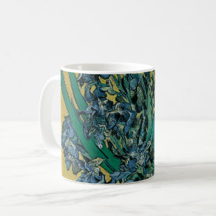 Vincent van Gogh - Vase w Irises Yellow Background Coffee Mug