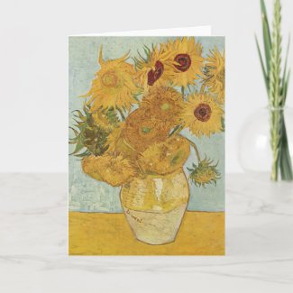 Vincent Van Gogh Vase With 12 Sunflowers Card