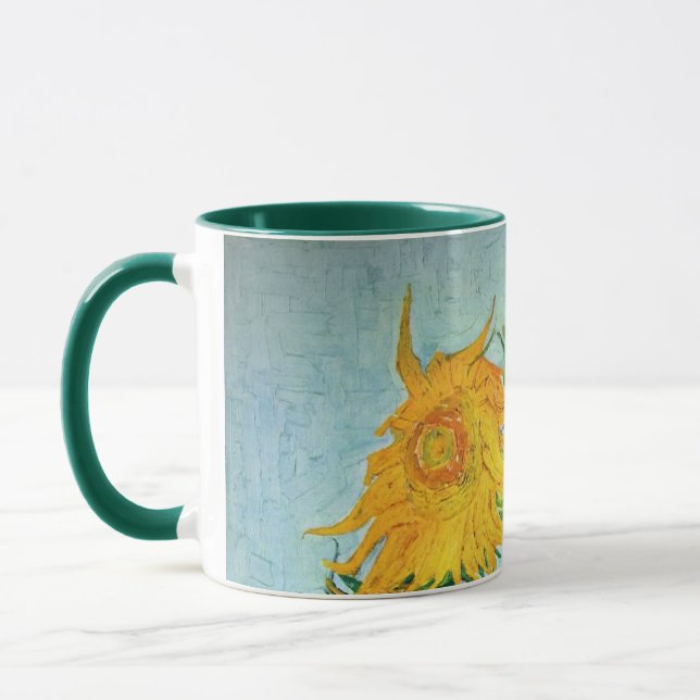 Vincent van Gogh - Vase with 12 Sunflowers Mug (Left)