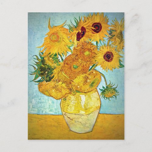 Vincent van Gogh _ Vase with 12 Sunflowers Postcard