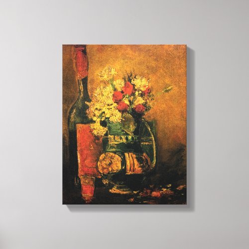 Vincent Van Gogh _ Vase With Carnations Fine Art Canvas Print