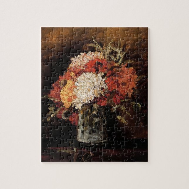 Vincent Van Gogh - Vase With Carnations - Fine Art Jigsaw Puzzle (Vertical)