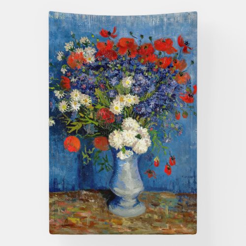 Vincent van Gogh _ Vase with Cornflowers  Poppies Banner