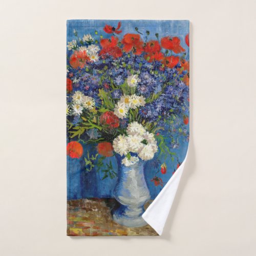 Vincent van Gogh _ Vase with Cornflowers  Poppies Bath Towel Set
