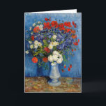 Vincent van Gogh - Vase with Cornflowers & Poppies Card<br><div class="desc">Vase with Cornflowers and Poppies - Vincent van Gogh,  Oil on Canvas,  1887,  Paris</div>