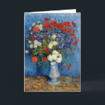 Vincent van Gogh - Vase with Cornflowers & Poppies Card<br><div class="desc">Vase with Cornflowers and Poppies - Vincent van Gogh,  Oil on Canvas,  1887,  Paris</div>