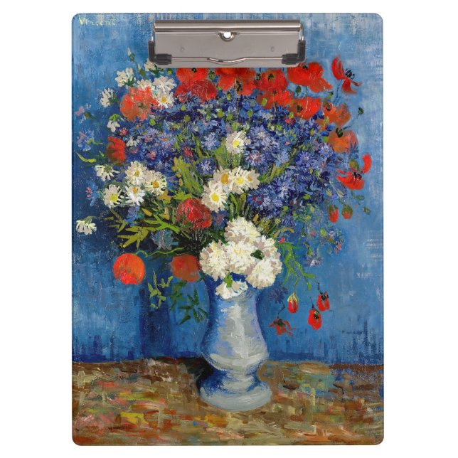 Vincent van Gogh - Vase with Cornflowers & Poppies Clipboard (Front)