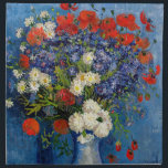 Vincent van Gogh - Vase with Cornflowers & Poppies Cloth Napkin<br><div class="desc">Vase with Cornflowers and Poppies - Vincent van Gogh,  Oil on Canvas,  1887,  Paris</div>