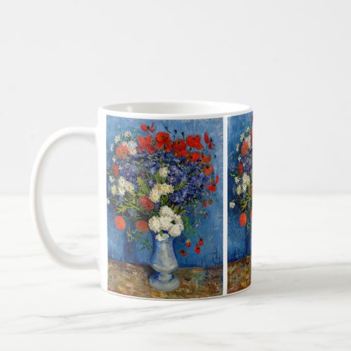 Vincent van Gogh _ Vase with Cornflowers  Poppies Coffee Mug