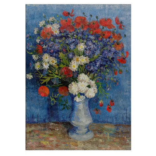 Vincent van Gogh _ Vase with Cornflowers  Poppies Cutting Board