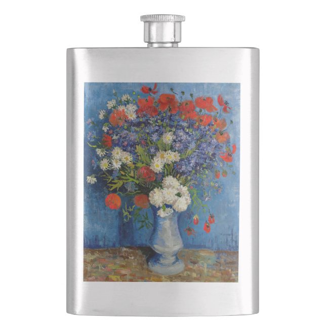 Vincent van Gogh - Vase with Cornflowers & Poppies Flask (Front)