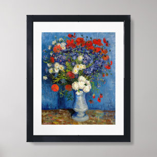Vincent van Gogh - Vase with Cornflowers & Poppies Framed Art