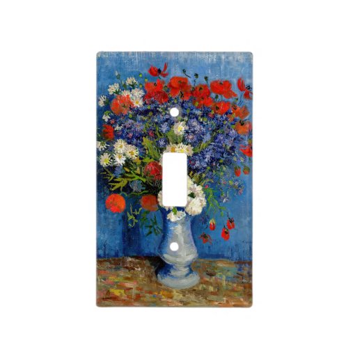 Vincent van Gogh _ Vase with Cornflowers  Poppies Light Switch Cover