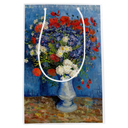 Vincent van Gogh _ Vase with Cornflowers  Poppies Medium Gift Bag