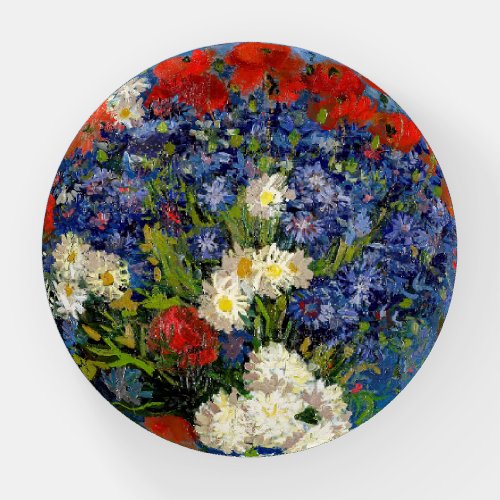 Vincent van Gogh _ Vase with Cornflowers  Poppies Paperweight