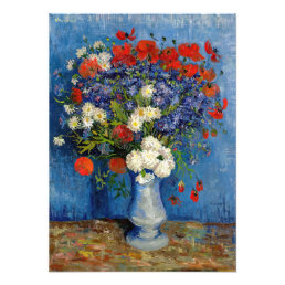 Vincent van Gogh - Vase with Cornflowers &amp; Poppies Photo Print
