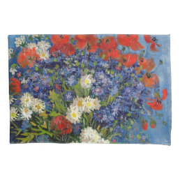 Vincent van Gogh - Vase with Cornflowers &amp; Poppies Pillow Case