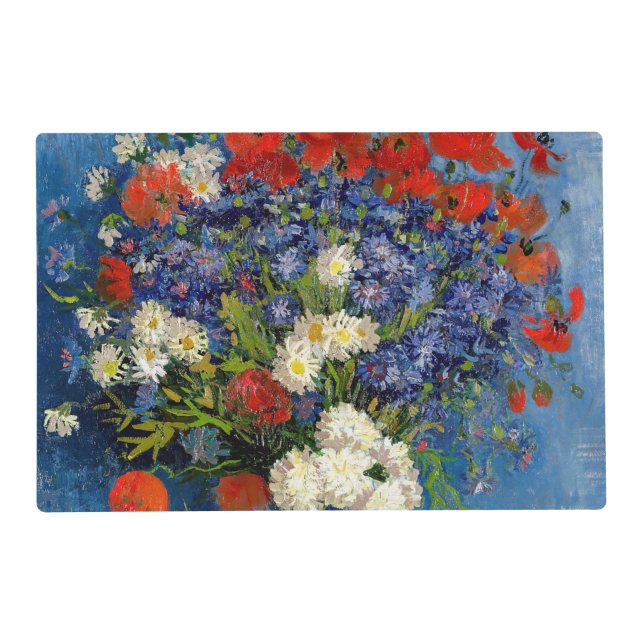 Vincent van Gogh - Vase with Cornflowers & Poppies Placemat (Front)