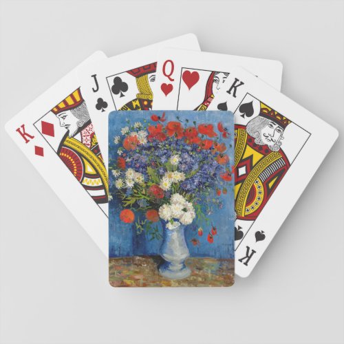 Vincent van Gogh _ Vase with Cornflowers  Poppies Poker Cards