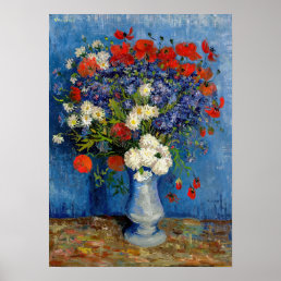 Vincent van Gogh - Vase with Cornflowers &amp; Poppies Poster