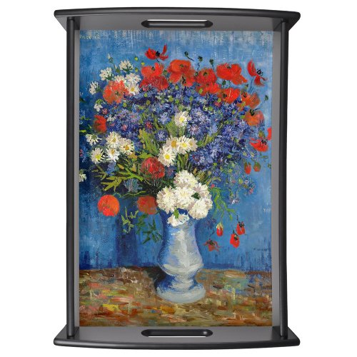 Vincent van Gogh _ Vase with Cornflowers  Poppies Serving Tray