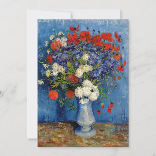 Vincent van Gogh _ Vase with Cornflowers  Poppies Thank You Card