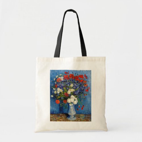 Vincent van Gogh _ Vase with Cornflowers  Poppies Tote Bag