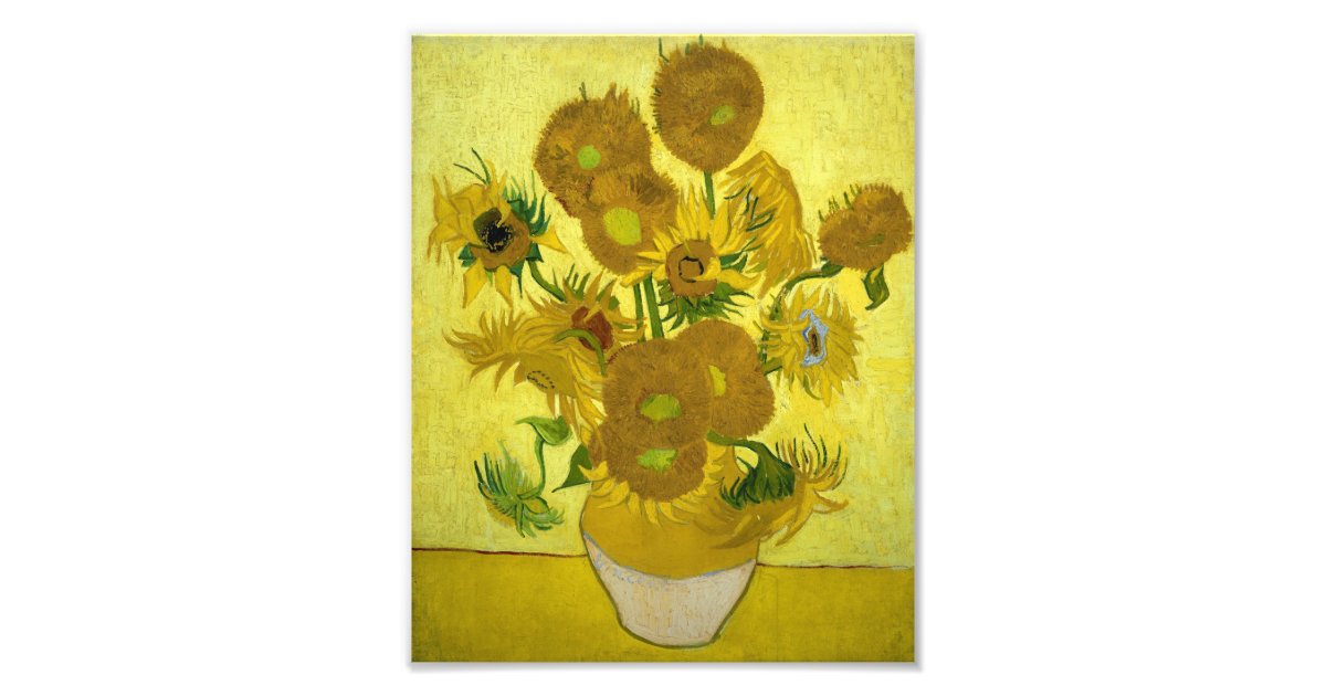 Vincent Van Gogh-Vase avec Quinze Tournesols Wall art POSTER print