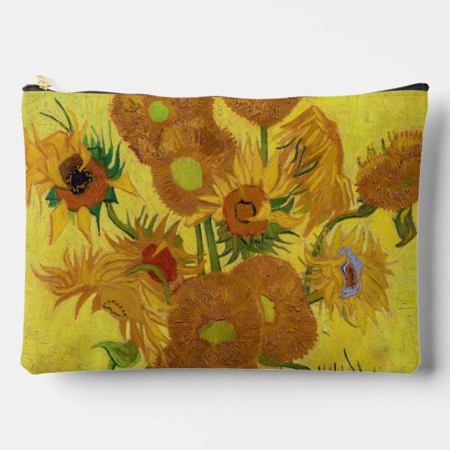 Vincent van Gogh - Vase with Fifteen Sunflowers Accessory Pouch (Front)