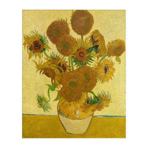 Vincent van Gogh _ Vase with Fifteen Sunflowers Acrylic Print