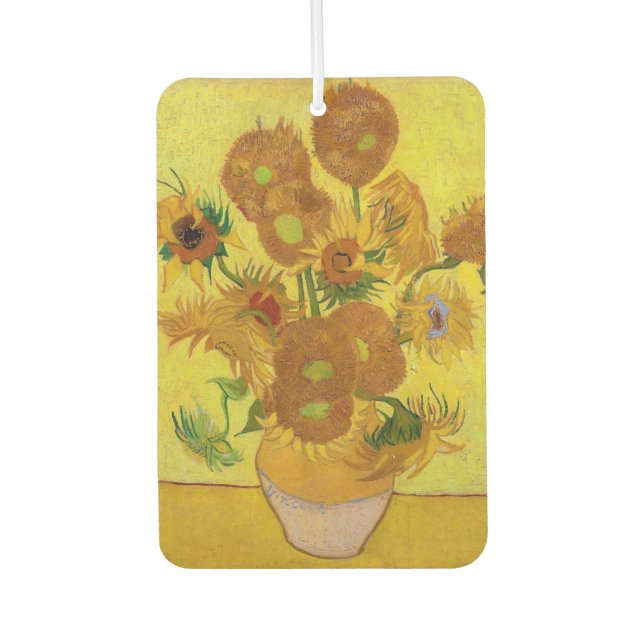 Vincent van Gogh - Vase with Fifteen Sunflowers Air Freshener (Front)