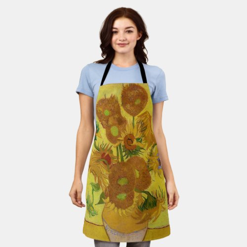 Vincent van Gogh _ Vase with Fifteen Sunflowers Apron