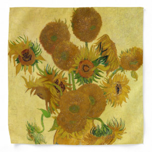 Vincent van Gogh - Vase with Fifteen Sunflowers Bandana