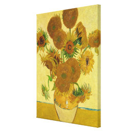 Vincent van Gogh - Vase with Fifteen Sunflowers Canvas Print