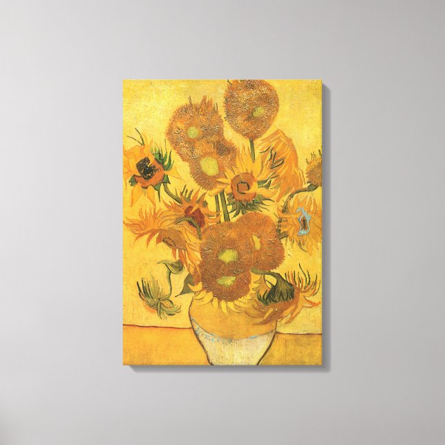 Vincent van Gogh - Vase with Fifteen Sunflowers Canvas Print (Front)