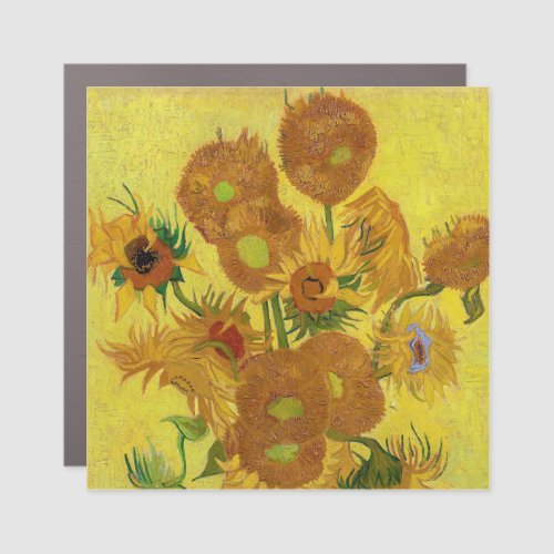 Vincent van Gogh _ Vase with Fifteen Sunflowers Car Magnet