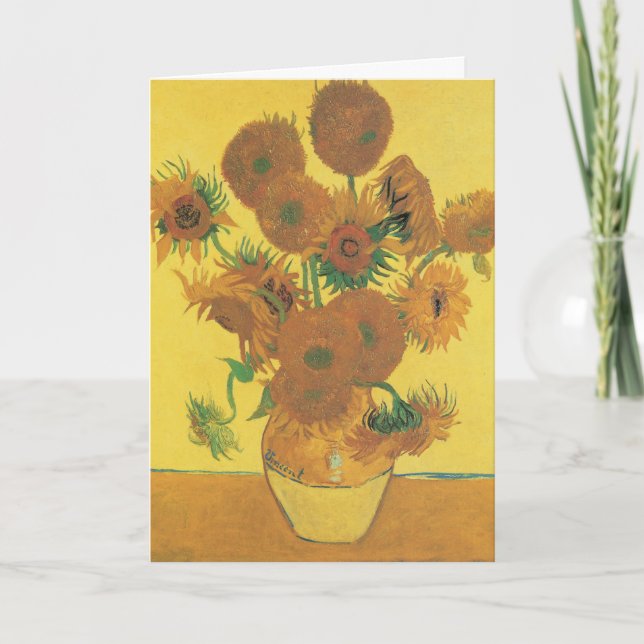 Vincent van Gogh - Vase with Fifteen Sunflowers Card (Front)