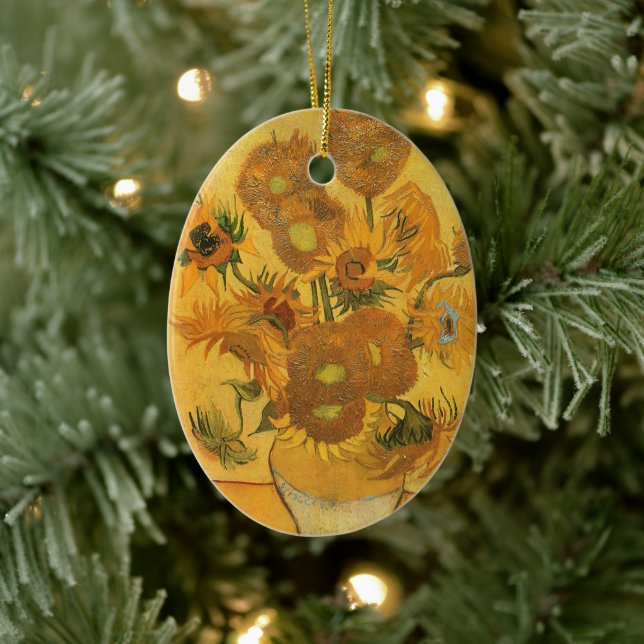 Vincent van Gogh - Vase with Fifteen Sunflowers Ceramic Ornament (Tree)