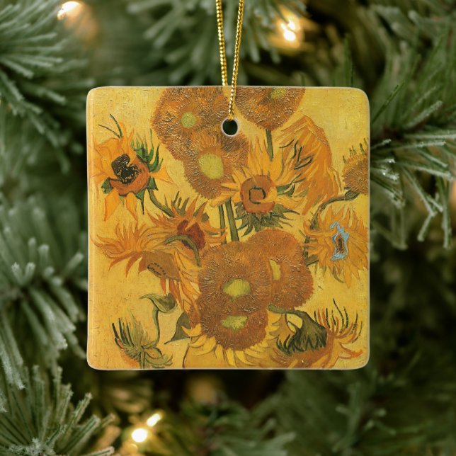 Vincent van Gogh - Vase with Fifteen Sunflowers Ceramic Ornament (Tree)