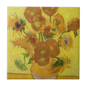 Vincent van Gogh - Vase with Fifteen Sunflowers Ceramic Tile