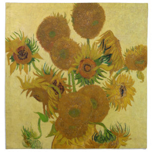 Vincent van Gogh - Vase with Fifteen Sunflowers Cloth Napkin