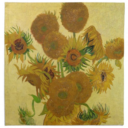 Vincent van Gogh _ Vase with Fifteen Sunflowers Cloth Napkin