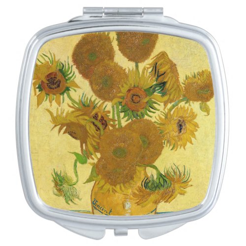 Vincent van Gogh _ Vase with Fifteen Sunflowers Compact Mirror