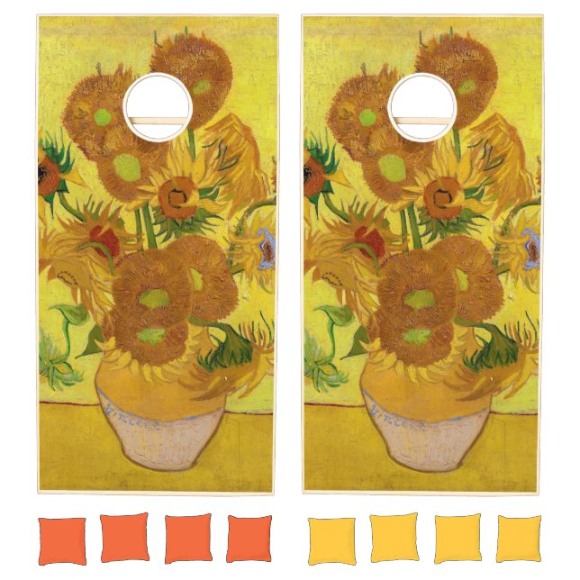 Vincent van Gogh - Vase with Fifteen Sunflowers Cornhole Set (Set)