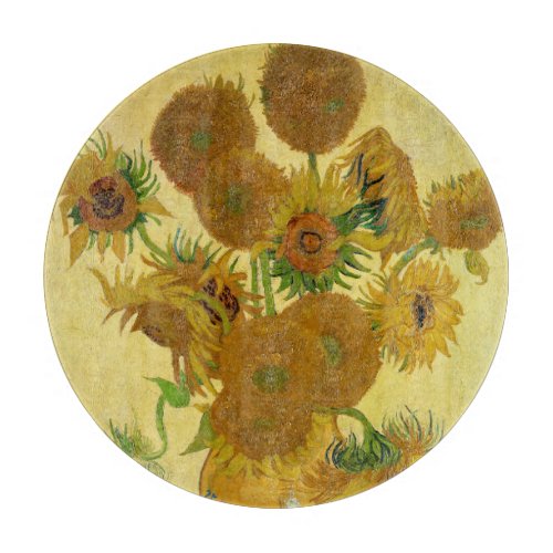 Vincent van Gogh _ Vase with Fifteen Sunflowers Cutting Board